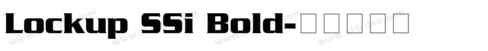 Lockup SSi Bold字体转换
